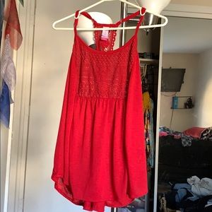 Red tank top
